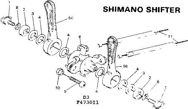 Sears 502473011 shimano shifter diagram