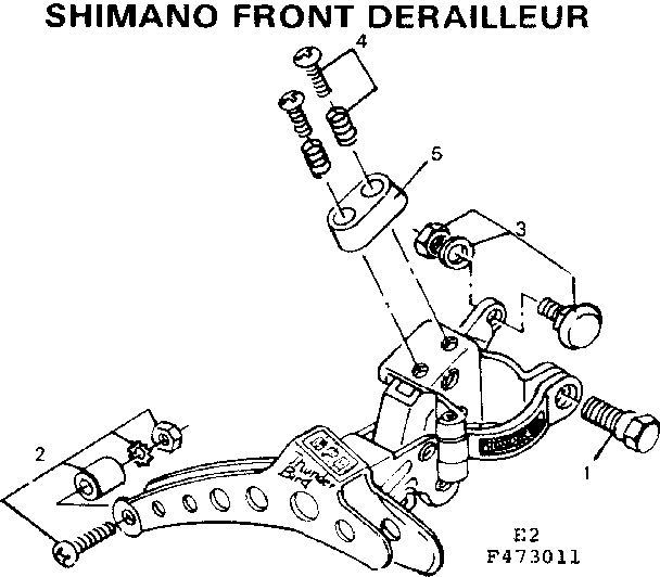 Sears 502473011 shimano front derailleur diagram
