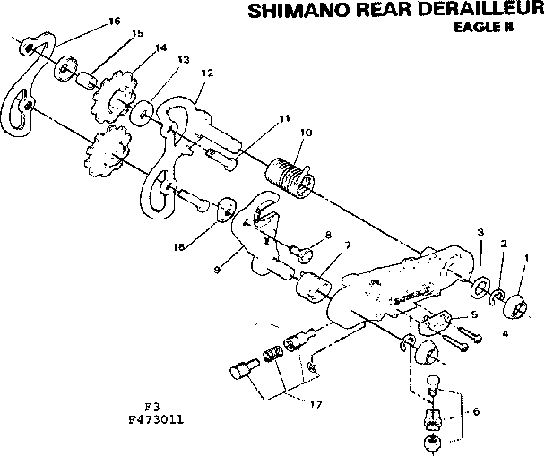 Sears 502473011 shimano rear derailleur diagram