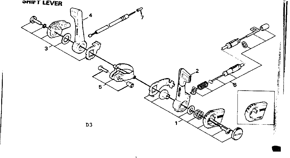 Sears 502474140 shift lever diagram
