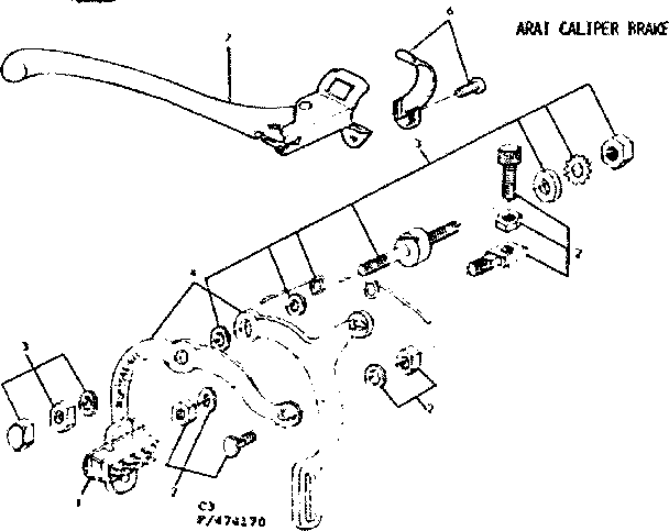 Sears 502474170 arai claiper brake diagram