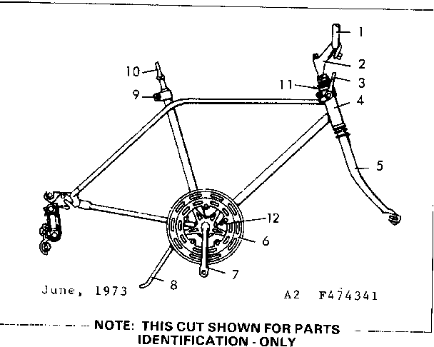 Sears 502474341 frame assembly diagram