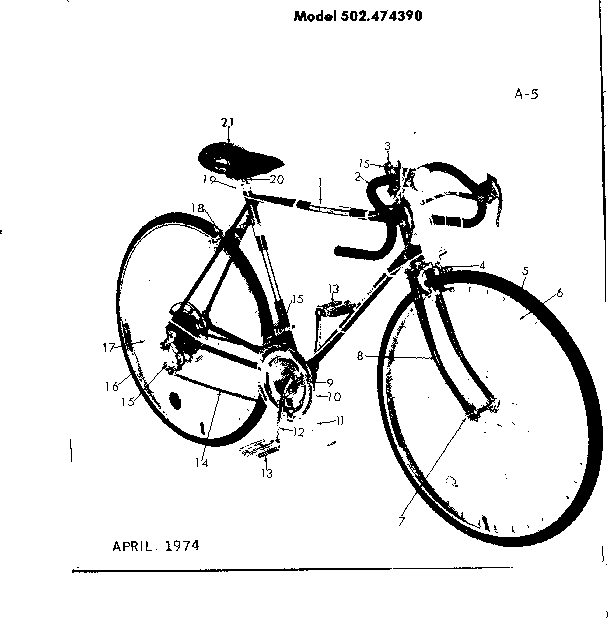 Sears 502474390 unit parts diagram