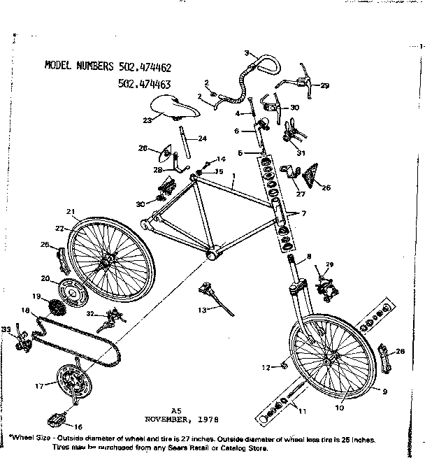 Sears 502474463 unit parts diagram