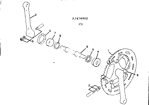 Sears 502474463 double chain wheel diagram