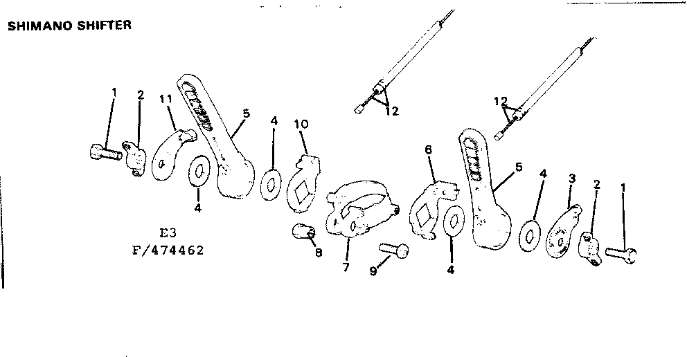 Sears 502474463 shimano shifter diagram