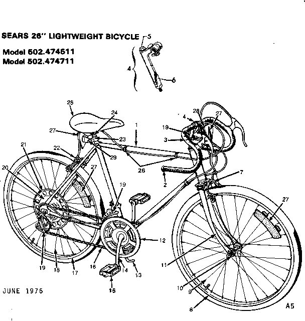 Sears 502474711 unit parts diagram