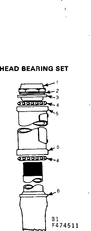 Sears 502474711 head bearing set diagram