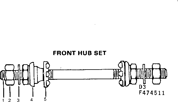 Sears 502474711 front hub set diagram