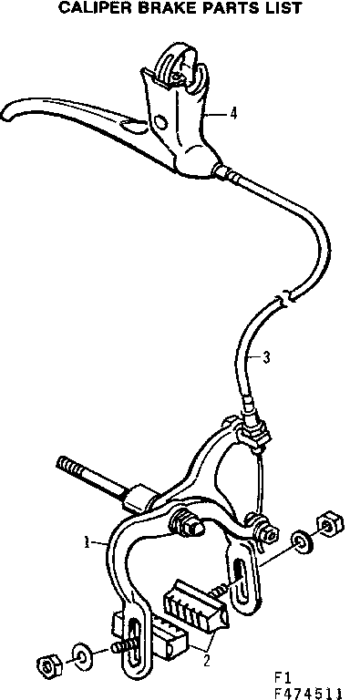 Sears 502474711 caliper brake diagram