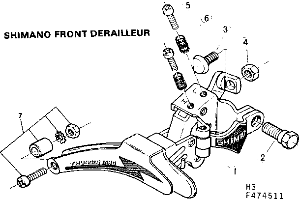 Sears 502474711 shimano front derailleur diagram