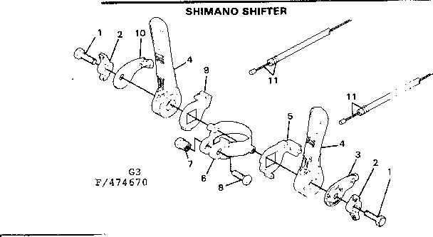 Sears 502474670 shimano shifter diagram