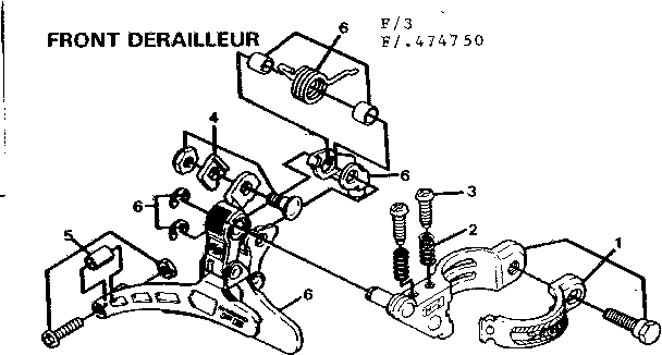 Sears 502474751 front derailleur diagram