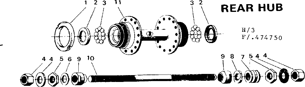 Sears 502474751 rear hub diagram