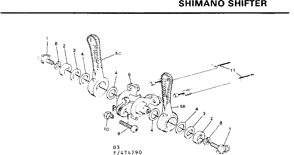 Sears 502474790 shimano shifter diagram