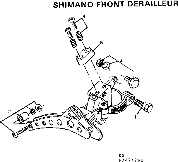Sears 502474790 shimano front derailleur diagram