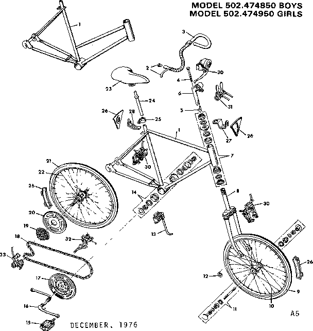 Sears 502474950 unit parts diagram