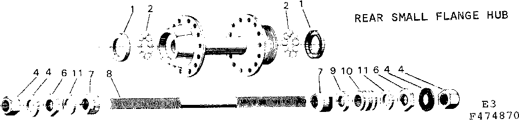 Sears 502474970 rear small flange hub diagram