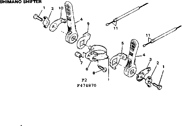 Sears 502474970 shimano shifter diagram