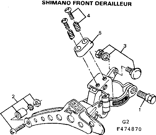 Sears 502474970 shimano front derailleur diagram
