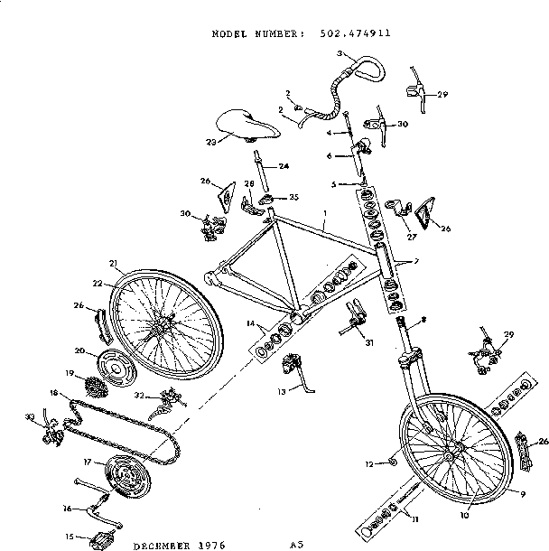 Sears 502474911 unit parts diagram