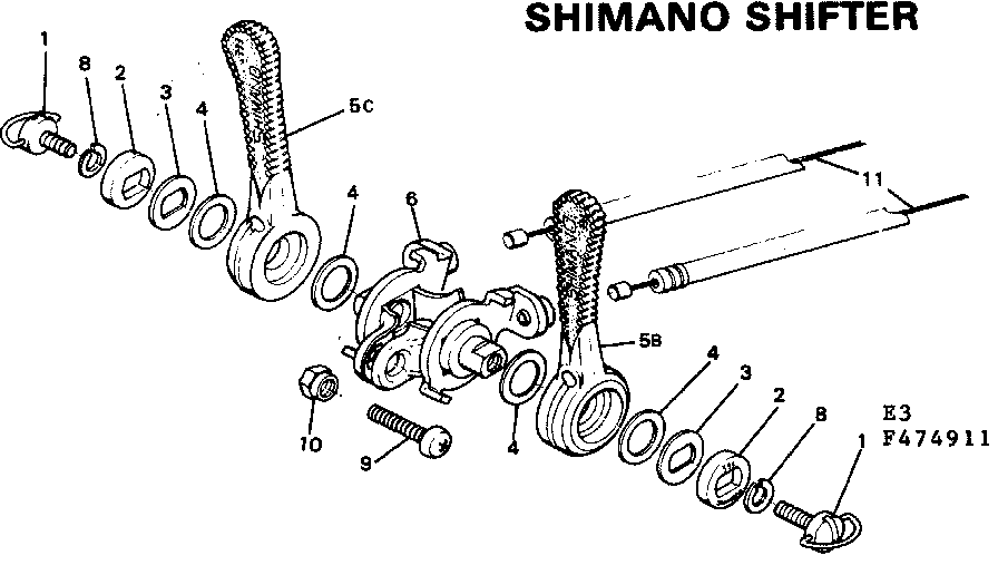 Sears 502474911 shimano shifter diagram