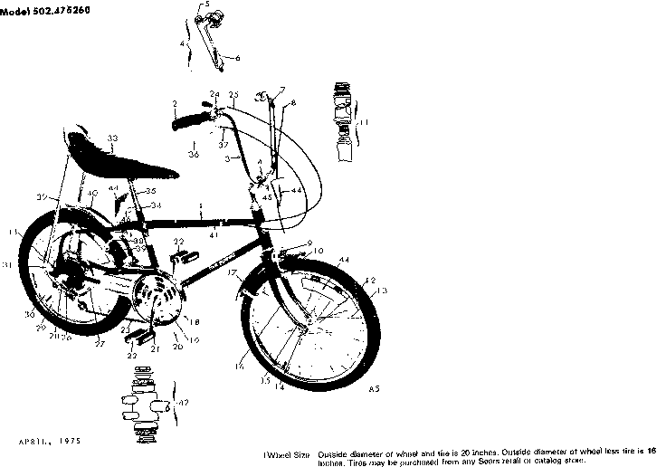 Sears 502475260 unit parts diagram