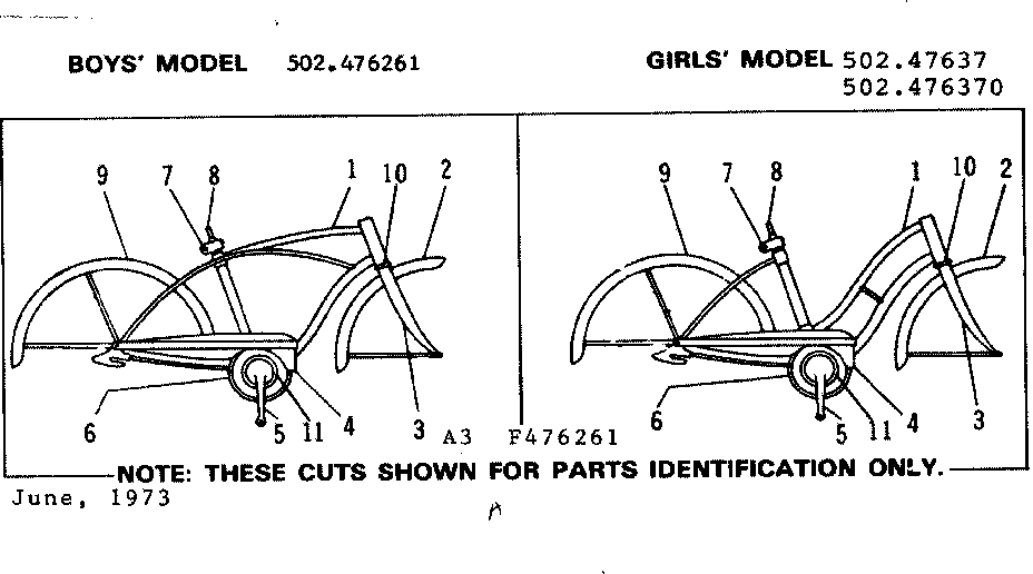 Sears 502476261 frame assembly diagram