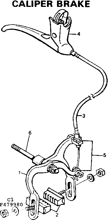 Sears 502479980 caliper brake diagram