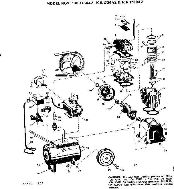 Craftsman 106173642 unit diagram