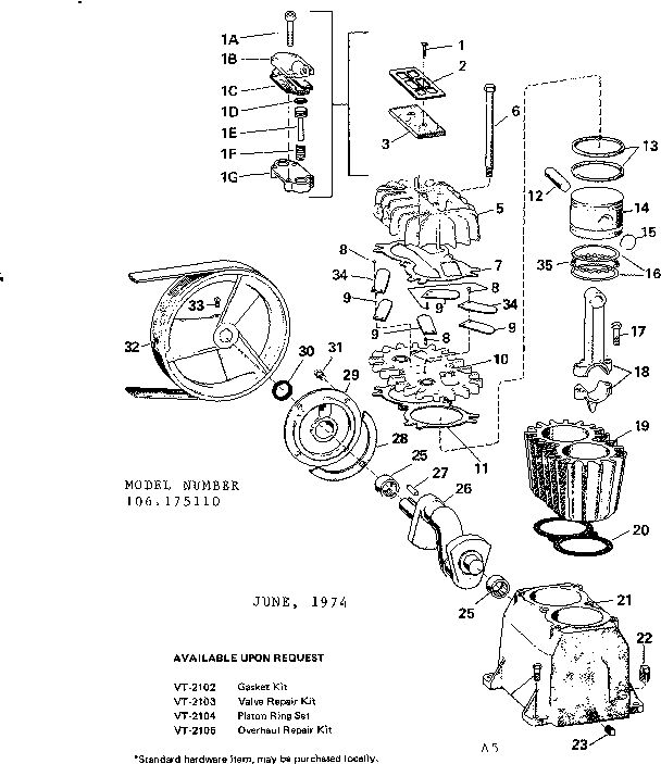 Craftsman 106175110 unit diagram