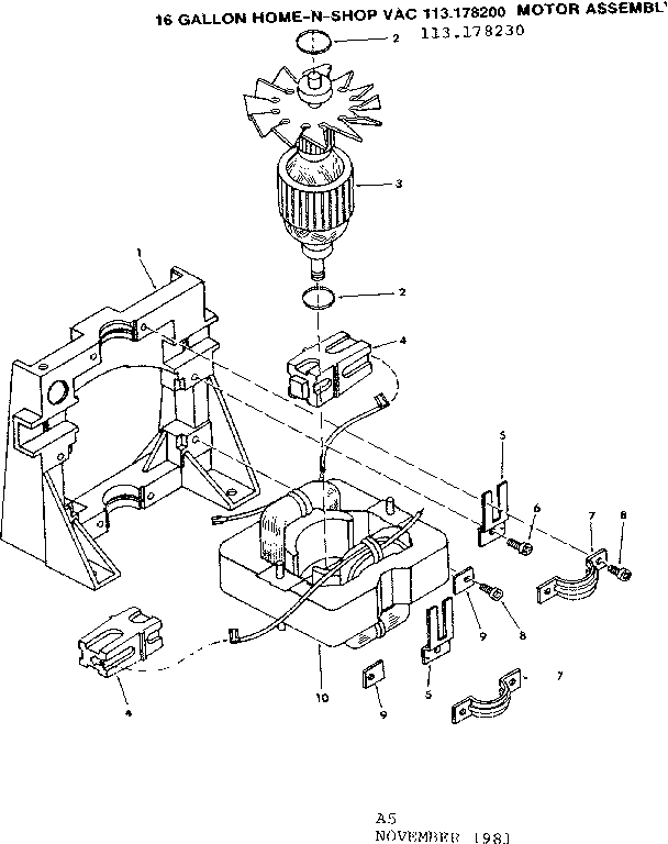 Craftsman 113178200 motor assembly 25996 diagram