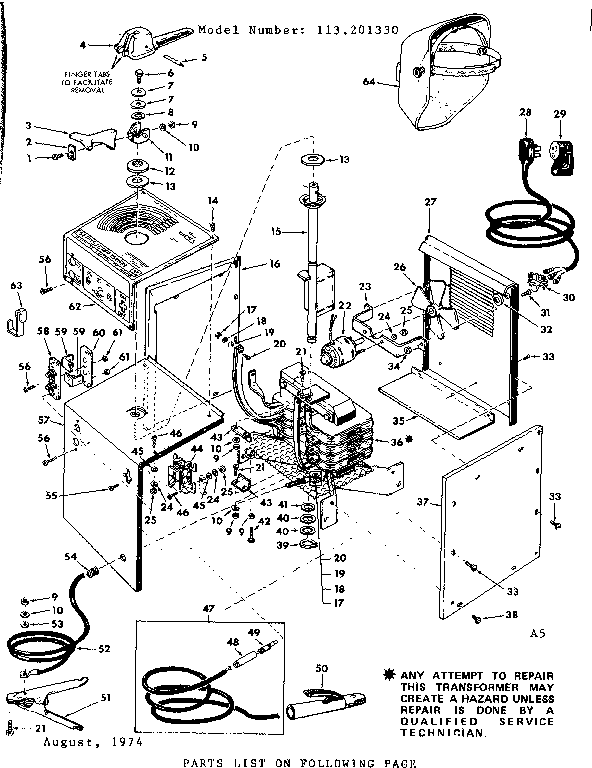 Craftsman 113201330 unit diagram