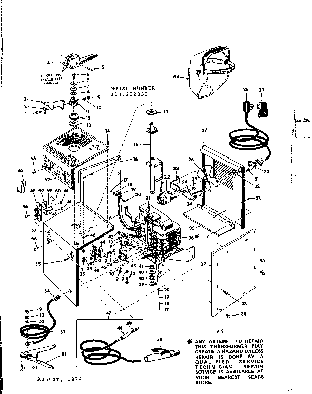 Craftsman 113202330 unit diagram