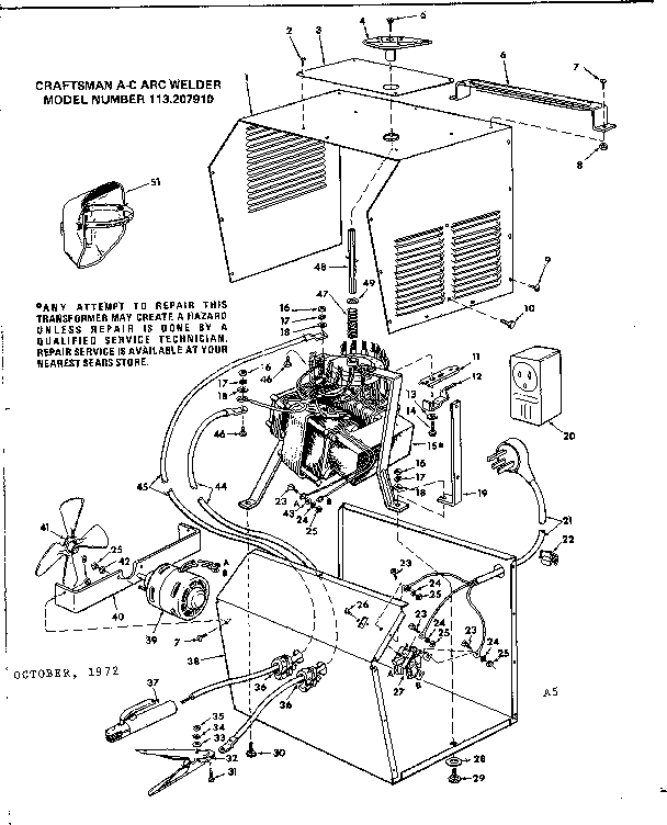 Craftsman 113207910 unit diagram