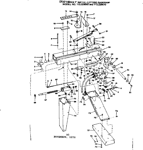 Craftsman 113229660 unit diagram