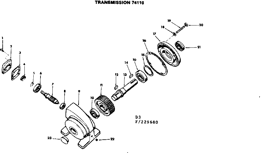 Craftsman 113229690 transmission 74110 diagram