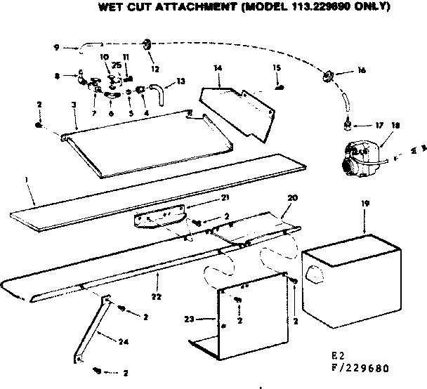 Craftsman 113229690 wet cut attachment diagram
