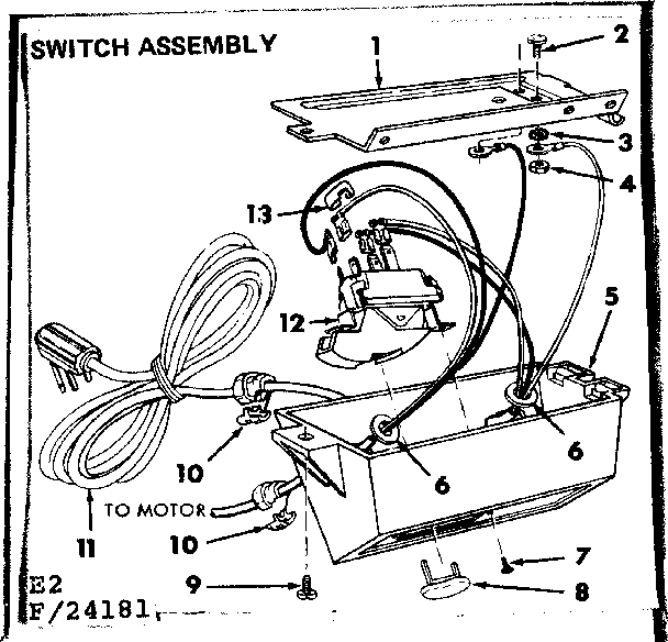 Craftsman 11324181 switch assembly diagram