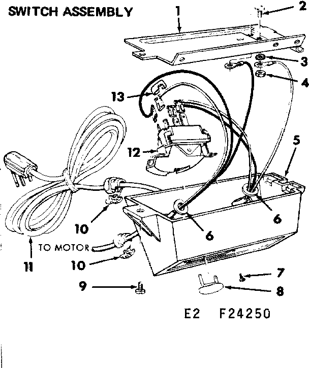 Craftsman 11324250 switch assembly diagram