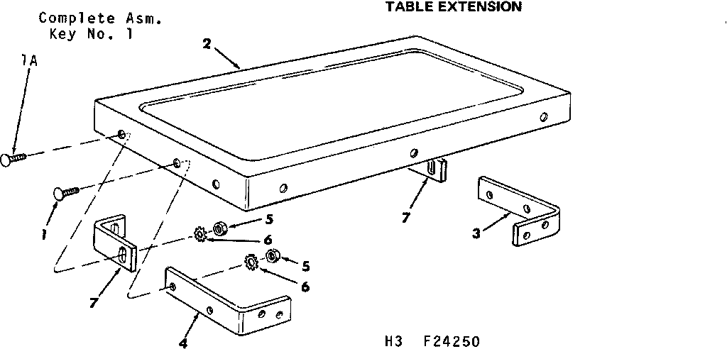 Craftsman 11324250 table extension diagram