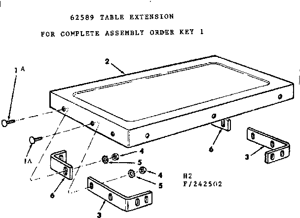 Craftsman 113242502 table extension diagram