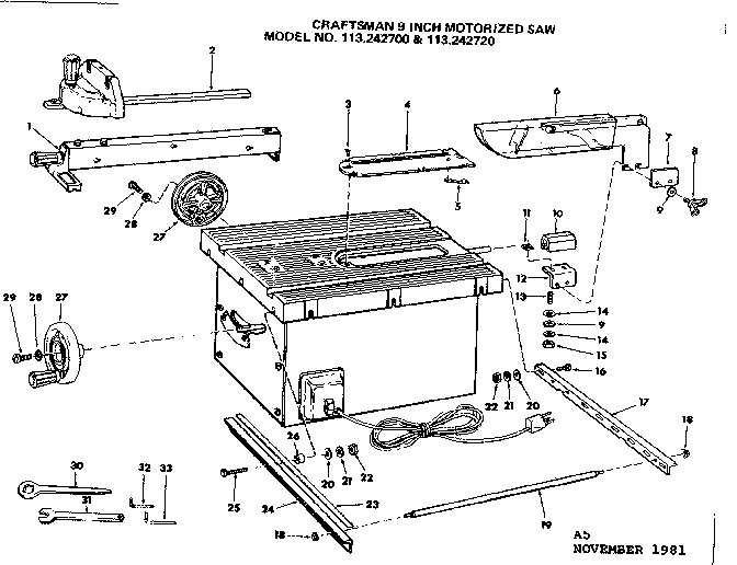 Craftsman 113242700 unit housing diagram