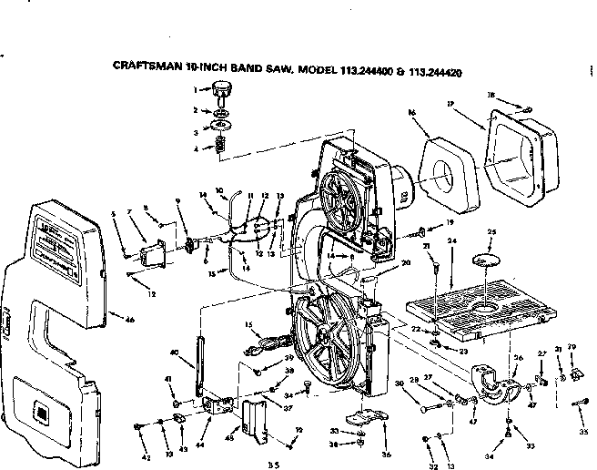 Craftsman 113244400 unit diagram