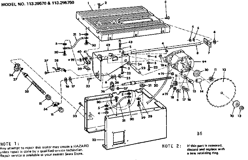 Craftsman 11329570 unit breakdown diagram
