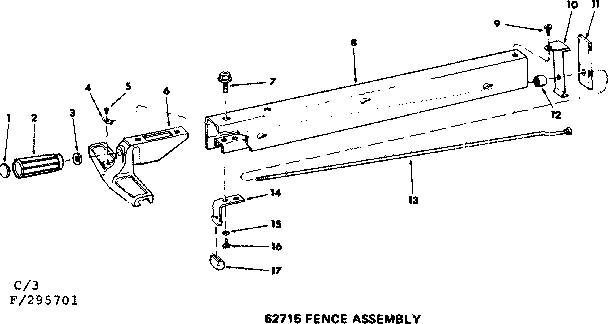 Craftsman 113295751 fence assembly diagram