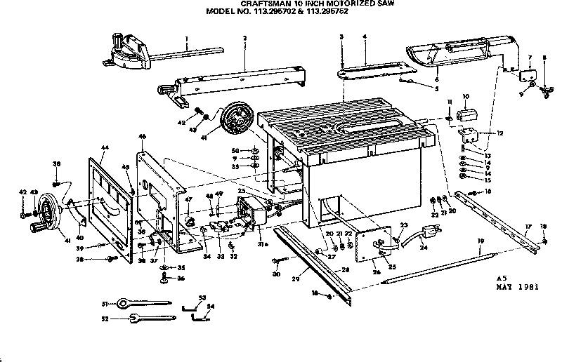 Craftsman 113295702 unit housing diagram