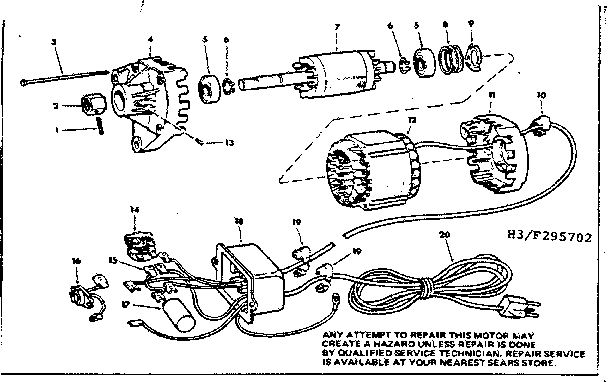 Craftsman 113295702 motor/control box diagram