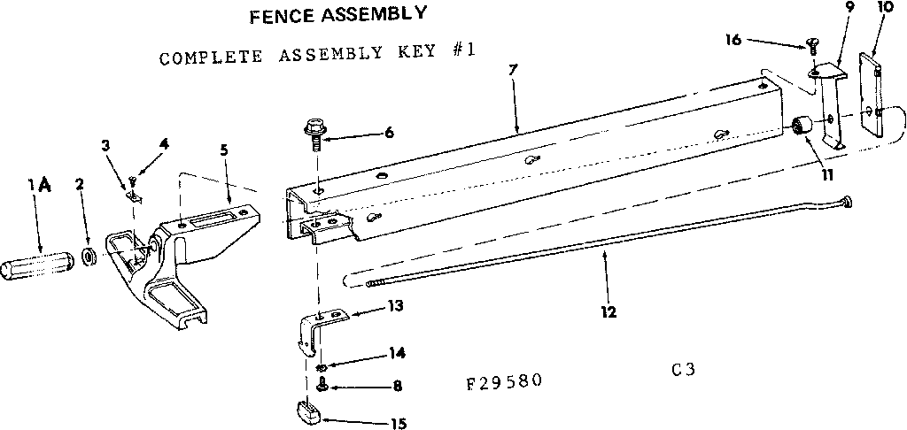 Craftsman 113295820 fence assembly diagram