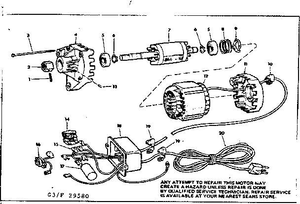 Craftsman 113295820 table extension diagram